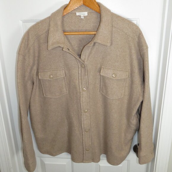 Haven Well Within Womens XXL Shacket Pockets Snap Buttons NWOT - Picture 1 of 5